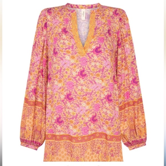 NWT Spell Village Tunic Dress in Sunrise OVERSIZED XS - Picture 3 of 10